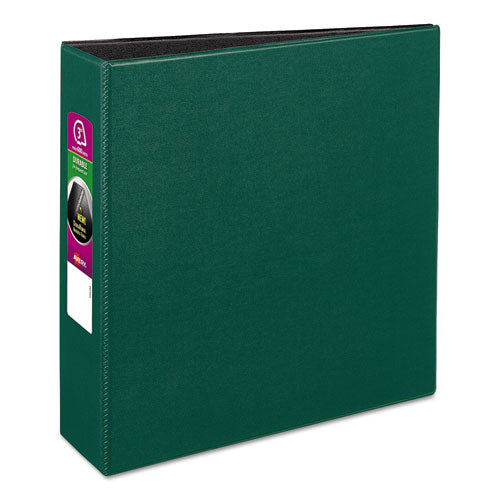 Avery Durable Non-View Binder with DuraHinge and Slant Rings, 3 Rings, 3" Capacity, 11 x 8.5, Green 27653