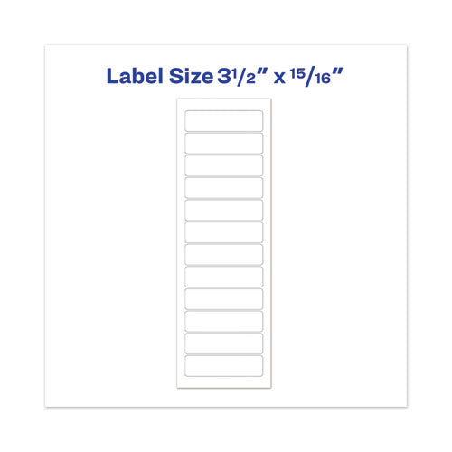 Avery Dot Matrix Printer Mailing Labels, Pin-Fed Printers, 0.94 x 3.5, White, 5,000-Box 04013