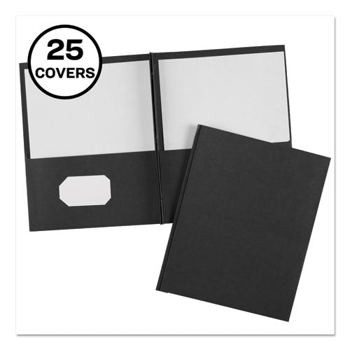 Avery Two-Pocket Folder, Prong Fastener, 0.5" Capacity, 11 x 8.5, Black, 25-Box 47978