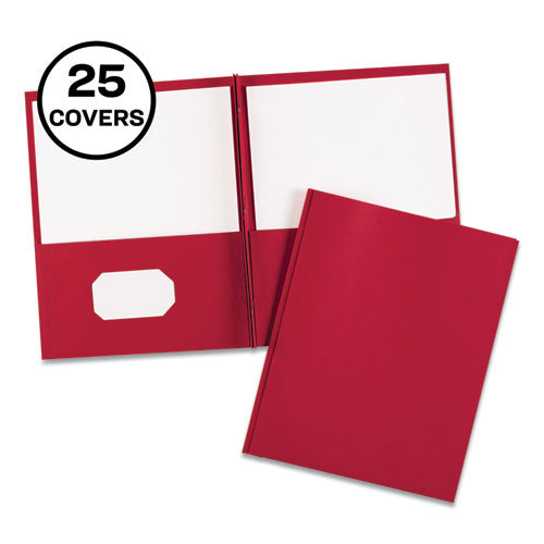Avery Two-Pocket Folder, Prong Fastener, 0.5" Capacity, 11 x 8.5, Red, 25-Box 47979