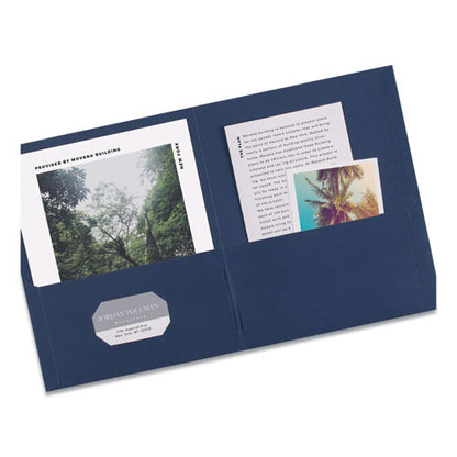 Avery Two-Pocket Folder, 40-Sheet Capacity, 11 x 8.5, Dark Blue, 25-Box 47985
