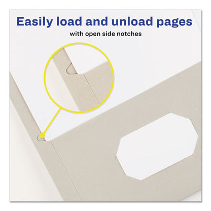 Avery Two-Pocket Folder, 40-Sheet Capacity, 11 x 8.5, Gray, 25-Box 47990