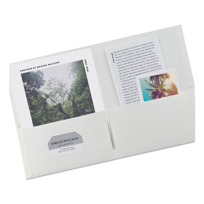 Avery Two-Pocket Folder, 40-Sheet Capacity, 11 x 8.5, White, 25-Box 47991