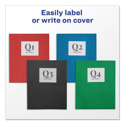 Avery Two-Pocket Folder, 40-Sheet Capacity, 11 x 8.5, Assorted Colors, 25-Box 47993