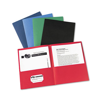 Avery Two-Pocket Folder, 40-Sheet Capacity, 11 x 8.5, Assorted Colors, 25-Box 47993