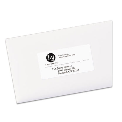 Avery EcoFriendly Mailing Labels, Inkjet-Laser Printers, 2 x 4, White, 10-Sheet, 100 Sheets-Pack 48163