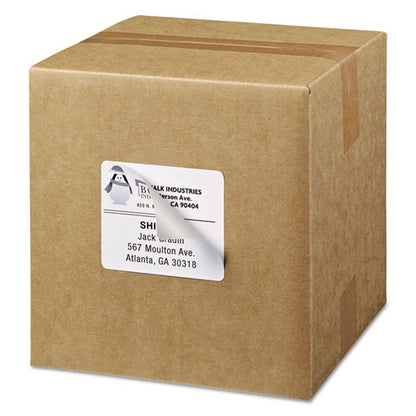 Avery Shipping Labels w- TrueBlock Technology, Laser Printers, 3.33 x 4, White, 6-Sheet, 100 Sheets-Box 05164