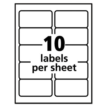 Avery Repositionable Shipping Labels w-Sure Feed, Inkjet-Laser, 2 x 4, White, 1000-Box 55163
