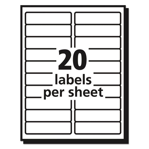 Avery Matte Clear Easy Peel Mailing Labels w- Sure Feed Technology, Laser Printers, 1 x 4, Clear, 20-Sheet, 50 Sheets-Box 05661