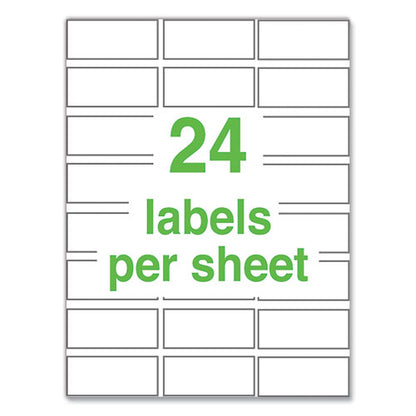 Avery UltraDuty GHS Chemical Waterproof and UV Resistant Labels, 1 x 2.5, White, 24-Sheet, 25 Sheets-Pack 60527