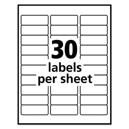 Avery Removable Multi-Use Labels, Inkjet-Laser Printers, 1 x 2.63, White, 30-Sheet, 25 Sheets-Pack 06460