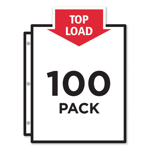 Avery Top-Load Sheet Protector, Economy Gauge, Letter, Clear, 100-Box 75091