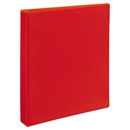 Avery Heavy-Duty View Binder with DuraHinge and One Touch EZD Rings, 3 Rings, 1" Capacity, 11 x 8.5, Red 79170