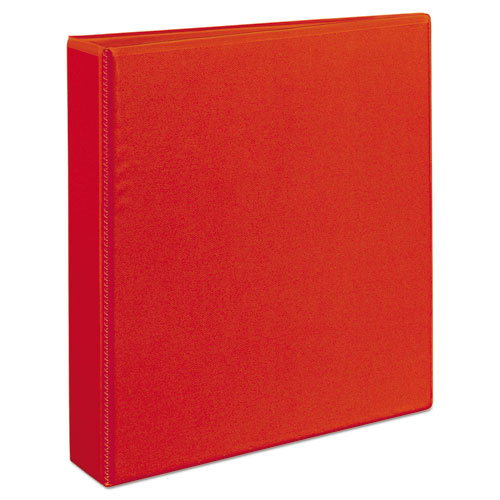 Avery Heavy-Duty View Binder with DuraHinge and One Touch EZD Rings, 3 Rings, 1.5" Capacity, 11 x 8.5, Red 79171