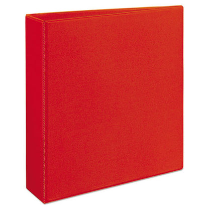 Avery Heavy-Duty View Binder with DuraHinge and One Touch EZD Rings, 3 Rings, 2" Capacity, 11 x 8.5, Red 79225