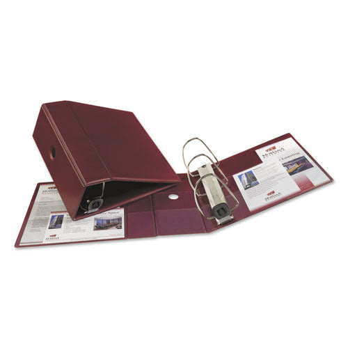 Avery Heavy-Duty Non-View Binder with DuraHinge, Three Locking One Touch EZD Rings and Thumb Notch, 5" Capacity, 11 x 8.5, Maroon 79366