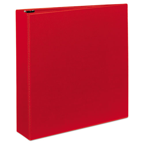 Avery Heavy-Duty Non-View Binder with DuraHinge and One Touch EZD Rings, 3 Rings, 2" Capacity, 11 x 8.5, Red 79582