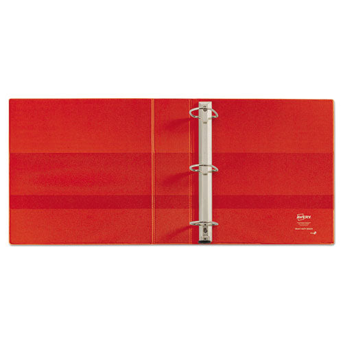 Avery Heavy-Duty Non-View Binder with DuraHinge and Locking One Touch EZD Rings, 3 Rings, 4" Capacity, 11 x 8.5, Red 79584