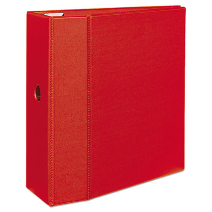 Avery Heavy-Duty Non-View Binder with DuraHinge, Locking One Touch EZD Rings and Thumb Notch, 3 Rings, 5" Capacity, 11 x 8.5, Red 79586