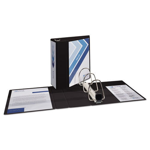 Avery Heavy-Duty View Binder with DuraHinge and Locking One Touch EZD Rings, 3 Rings, 5" Capacity, 11 x 8.5, Black 79606