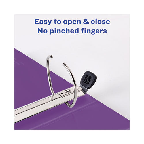 Avery Heavy-Duty View Binder with DuraHinge and One Touch EZD Rings, 3 Rings, 1" Capacity, 11 x 8.5, Purple 79771