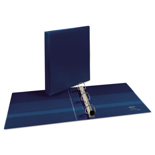 Avery Heavy-Duty View Binder with DuraHinge and One Touch EZD Rings, 3 Rings, 1" Capacity, 11 x 8.5, Navy Blue 79809