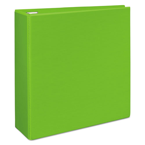 Avery Heavy-Duty View Binder with DuraHinge and Locking One Touch EZD Rings, 3 Rings, 4" Capacity, 11 x 8.5, Chartreuse 79812