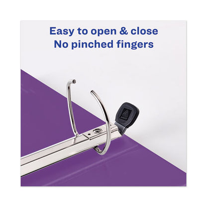 Avery Heavy-Duty View Binder with DuraHinge and Locking One Touch EZD Rings, 3 Rings, 5" Capacity, 11 x 8.5, Purple 79816