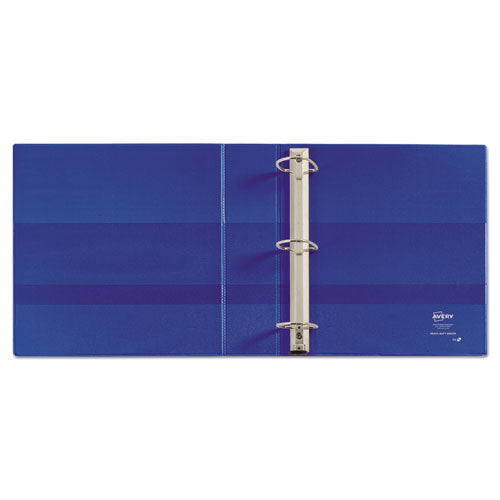 Avery Heavy-Duty Non-View Binder with DuraHinge and One Touch EZD Rings, 3 Rings, 2" Capacity, 11 x 8.5, Blue 79882
