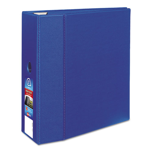 Avery Heavy-Duty Non-View Binder with DuraHinge, Locking One Touch EZD Rings and Thumb Notch, 3 Rings, 5" Capacity, 11 x 8.5, Blue 79886