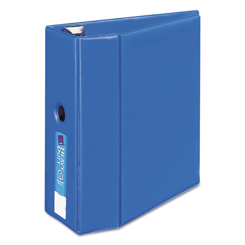 Avery Heavy-Duty Non-View Binder with DuraHinge, Locking One Touch EZD Rings and Thumb Notch, 3 Rings, 5" Capacity, 11 x 8.5, Blue 79886