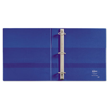 Avery Heavy-Duty Non-View Binder with DuraHinge and One Touch EZD Rings, 3 Rings, 1" Capacity, 11 x 8.5, Blue 79889