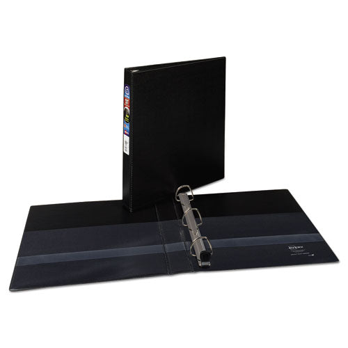 Avery Heavy-Duty Non-View Binder with DuraHinge and One Touch EZD Rings, 3 Rings, 1" Capacity, 11 x 8.5, Black 79989