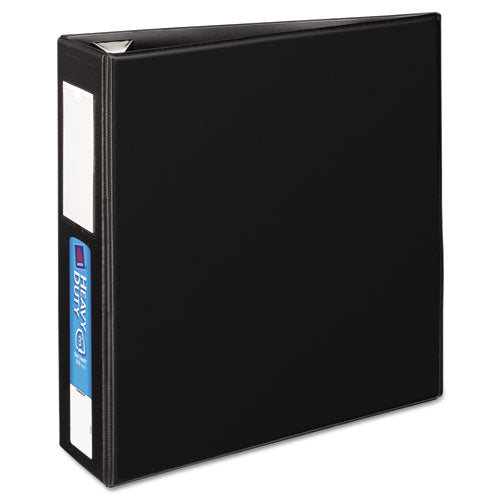 Avery Heavy-Duty Non-View Binder with DuraHinge, Three Locking One Touch EZD Rings and Spine Label, 3" Capacity, 11 x 8.5, Black 79993