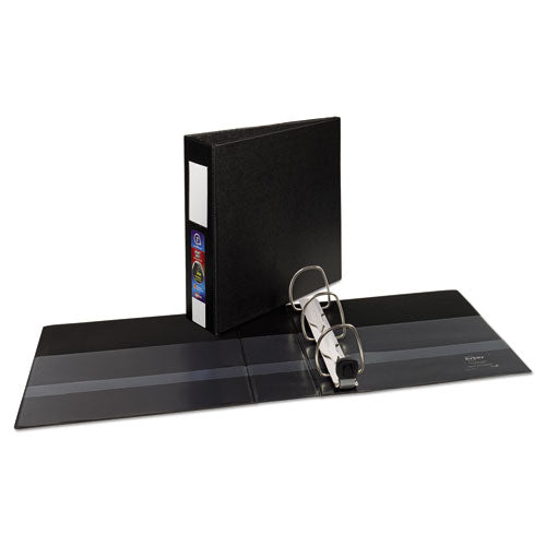 Avery Heavy-Duty Non-View Binder with DuraHinge, Three Locking One Touch EZD Rings and Spine Label, 3" Capacity, 11 x 8.5, Black 79993