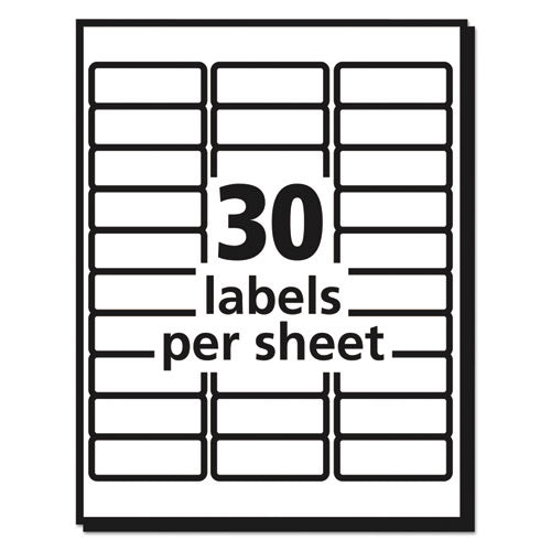 Avery Matte Clear Easy Peel Mailing Labels w- Sure Feed Technology, Inkjet Printers, 1 x 2.63, Clear, 30-Sheet, 25 Sheets-Pack 08660