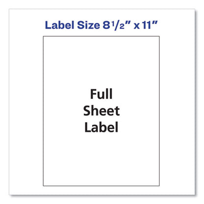 Avery Shipping Labels with TrueBlock Technology, Inkjet-Laser Printers, 8.5 x 11, White, 500-Box 91201