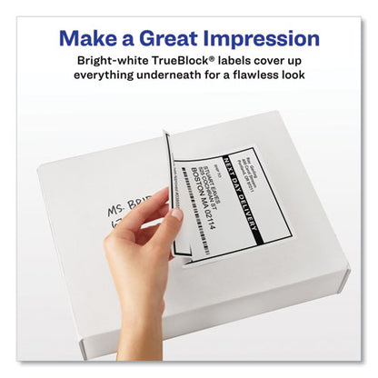Avery Shipping Labels w- TrueBlock Technology, Inkjet-Laser Printers, 3.33 x 4, White, 6-Sheet, 500 Sheets-Box 95905