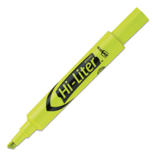 Avery HI-LITER Desk-Style Highlighter Value Pack, Fluorescent Yellow Ink, Chisel Tip, Yellow-Black Barrel, 36-Box 98208