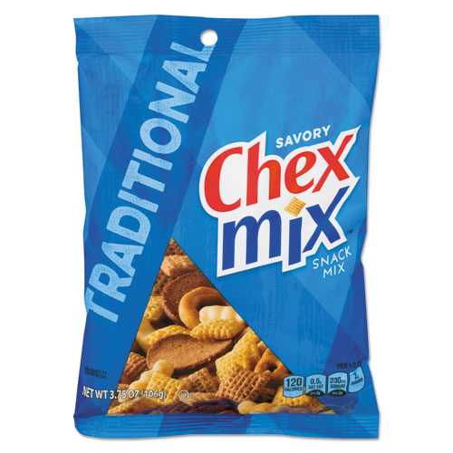 Chex Mix Chex Mix, Traditional Flavor Trail Mix, 3.75 oz Bag, 8-Box GEM14858