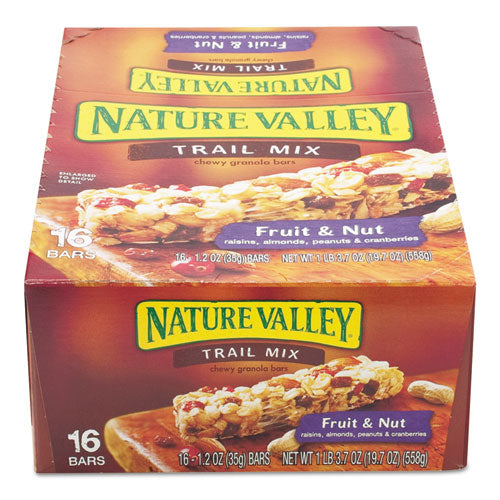 Nature Valley Granola Bars, Chewy Trail Mix Cereal, 1.2 oz Bar, 16-Box GEM1512