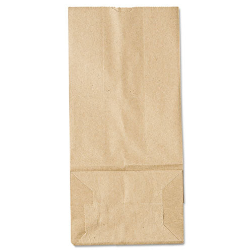 General Grocery Paper Bags, 35 lbs Capacity, #5, 5.25"w x 3.44"d x 10.94"h, Kraft, 500 Bags 18405