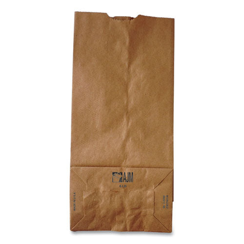 General Grocery Paper Bags, 35 lbs Capacity, #6, 6"w x 3.63"d x 11.06"h, Kraft, 500 Bags 18406