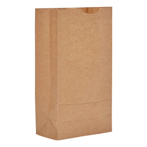 General Grocery Paper Bags, 57 lbs Capacity, #10, 6.31"w x 4.19"d x 13.38"h, Kraft, 500 Bags 30910