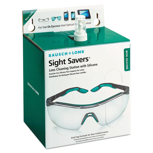 Bausch & Lomb Sight Savers Lens Cleaning Station, 16 oz Plastic Bottle, 6.5 x 4.75, 1,520 Tissues-Box 8565