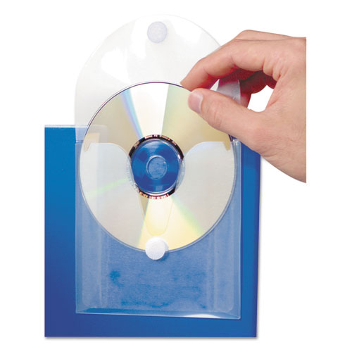 Baumgartens CD Pocket, Clear-White, 5-Pack BAU61801