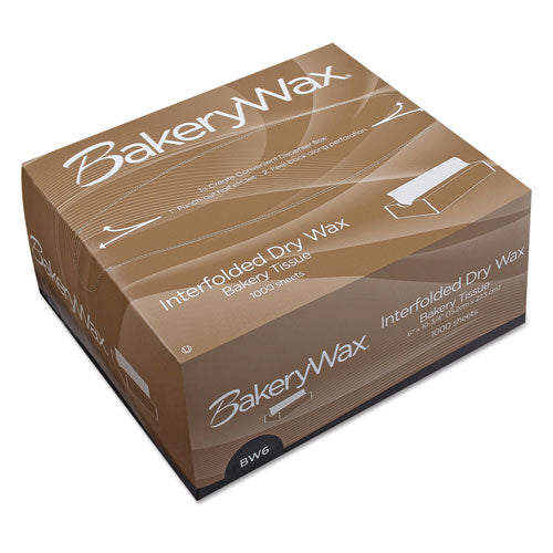 Bagcraft EcoCraft Interfolded Dry Wax Bakery Tissue, 6 x 10.75, White, 1,000-Box, 10 Boxes-Carton P010006