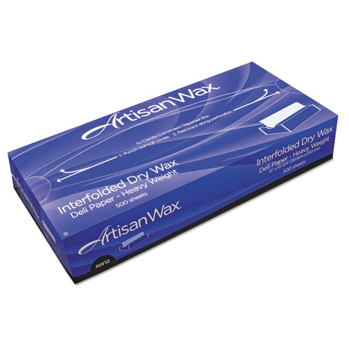 Bagcraft Dry Wax Paper, 8 x 10.75, White, 500-Box, 12 Boxes-Carton P012008