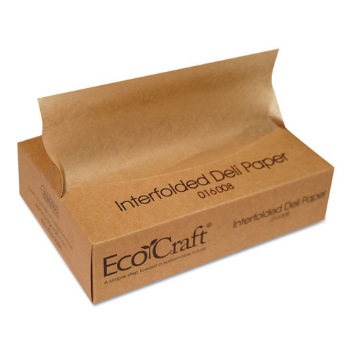 Bagcraft EcoCraft Interfolded Soy Wax Deli Sheets, 8 x 10.75, 500-Box, 12 Boxes-Carton BGC 016008