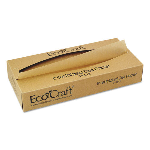 Bagcraft EcoCraft Interfolded Soy Wax Deli Sheets, 12 x 10.75, 500-Box, 12 Boxes-Carton 1601216012